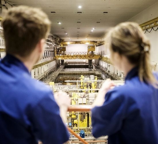 Sellafield nuclear plant with operators