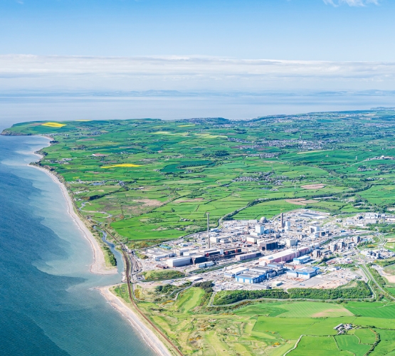 Sellafield site and Whitehaven aerial