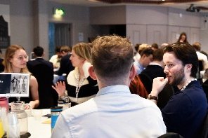 Sellafield graduates talking together at an induction event